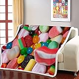 fleecedecke,Sofa überwurfdecke,sofaüberwurf Decke,kuscheldecke flauschig,wolldecke,Sofa Flauschige Decke,wolldecken Couch,wohndecken kuscheldecken,Flauschige Decke,Süße Süßigkeits-Eiscreme-F