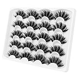 KOUSEI Falsche Wimpern 10 Paar Lange Faux Nerzwimpern Weiche Natürliche Dramatische Flauschige Gefälschte Wimper Handgefertigt Ohne Kleb