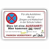 Fassbender-Druck SCHILDER - SINGEN UND KLATSCHEN SNOW - vorgebohrtes Parken verboten Schild - lustiges FUN Schild mit Bohrlöchern zum Markieren vom Parkverbot / Privatparkplatz (75x50cm Schild)