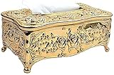 Tissue Box Dekoration Tissue Halter Elegante Hülle Abdeckung Halter Servietten Büro Acryl European Stil Küche Tissue Box Badezimmer Wohnkultur (Color : Gold, Size : 1)