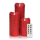 ZHANGMIN LED Flammenlose Kerzenlicht,Dekorative Flackernde Kerzen Batterie for Zuhause,Hochzeit,Party,Weihnachtsdekoration(Batterie) Nicht Inbegriffen (Color : A+b+c)