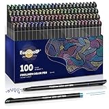 0,4 mm Fineliner-Stifte, EooUooIP 100 Farben Feine Spitze Farbstifte Zeichenstifte Journalstifte Feine Punktmarkierung zum Skizzieren von Schreibnotizen Comics Design Malbücher und Kunstprojek