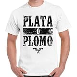 Plata O Plomo Narcos Pablo Escobar Retro T Shirt 2389