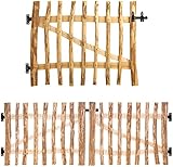 Gartentor-Bausatz Haselnuss 120 Größen • 80-300cm breit • 80-150cm hoch • 3-5 oder 7-9 cm Lattenabstand • Breite 100cm • Höhe 180cm 7-9