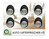 Air Wick Auto-Lufterfrischer – Duftspender für das Auto gegen unangenehmen Geruch – Duft: Holz und Leder – 6er Megapack für insgesamt bis zu 240 Tage D