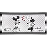 BilligerLuxus Wandbild Keilrahmen Kunstdruck 33x70 Disney Minnie und Mickey Maus schwarz weiß