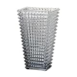 PETSOLA Böhmische Glasvase, Klar, Blumenarrangement, Zuhause, Wohnzimmer, Büro - g