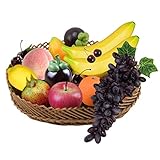 10pcs Deko Obst Plastik Satz, Realistische Künstliche Früchte Gefälschte Frucht für Dek