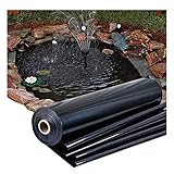 CHARON 0,2mm Teichfolie-Wasser-Garten, Schwarze Kleine Teiche Tarp-Vorausschnitt Flexible Liner für Wasser Eigenschaften, Landschaftsgestaltung,0.2mm,1m*3