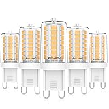 G9 LED Lampen 5W Warmweiß 3000K, Ersatz 40W Halogenlampe, 45x SMD2835 Birne G9 Sockel Kein Flackern, 500LM AC 220-240V G9 LED Leuchtmittel, 360°Abstrahlwinkel, Nicht Dimmbar, 5er Pack, Eco.L