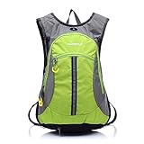 Lixada Fahrradrucksack 15L, Damen Herren Leichter Kleiner Tagesrucksack Wasserdicht Wanderrucksack Sportrucksack MTB Rucksack Skirucksack Regenschutzkappe Helmabdeckung 5.5 inch Handy