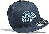 Kinder Cap: Traktor - Mütze für Kinder Geschenk für Junge-n & Mädchen - Trecker Bauernhof Baustelle - Kappe Baseball-Cap Basecap - Kinder-Geburtstag Schule Sport Sonnenschutz (One Size/Blau)