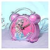 Mikroschalter Cartoon Wecker Winnie Aisha Prinzessin Mädchen Niedlich Bettkopf Leuchtend Musik Wecker Niedlich Kinder Wecker (Farbe: Pink F
