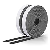 Noa Home Deco Klettband Selbstklebend 8M Extra Stark, Doppelseitig Klebende mit Klettverschluss 20mm Breit Selbstklebendes Klebepad Flauschband und Hakenband (Schwarz), NHD21, Black