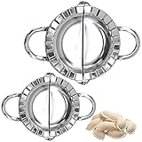 JJYHEHOT Ravioli Maker Set, 2 Größen Edelstahl Dumpling Maker Ravioliformer, Einfaches Pressen Kann Schnell Knödel Machen 2 Stück