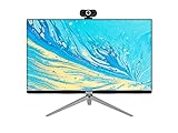 60,5 cm (23 Zoll) Full HD IPS All-in-One Desktop-PC mit Windows 10 Pro - Intel QuadCore, abnehmbare Webcam, Dual-Band WiFi, Bluetooth, kabellose Tastatur und M