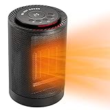 Fitfirst Mobile Heizlüfter, Heizgerät 1200W / 600W, 2 Modi 3 Stufen Warm & Natürlich, Mini Heizung mit LED Anzeige & Thermostat, Oszillierend, Überhitzungs- und Umkipp