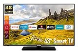 Telefunken D43U551N1CW (4K Ultra HD, HDR, Triple-Tuner, Smart TV, Works with Alexa, HD+) [Modelljahr 2021]