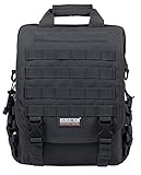 Seibertron Molle Multifunktions Umhängetasche Oder Rucksack Airport Friendly Schultertasche, Aktentasche Sleeve Tasche für 14.1' Zoll Netbook/Laptop Case Business Aktenkoffer (Black)