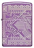ZIPPO – Sturmfeuerzeug, Hyper Pastiche, 360° Laser Engraved, High Polish Purple, nachfüllbar, in hochwertiger Geschenkbox