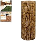 Fisecnoo Naturreed-Bildschirm, Bambus-Fechtenschutzpaneel, Bambus-Zaun Rolls 4 Meter hoch, dekorative Zäune für den Außenbereich, Balkon, Garten, 2 3 4 Meter hoch (Size : 80cm×450cm(32'×178'))