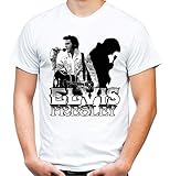 Elvis Presley Männer und Herren T-Shirt | Musik The King Retro Vintage | M1 (M, Weiß)