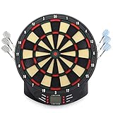 FLBTY LED Elektronische Dartscheibe, Magnetische Dartscheibe, Bietet 26 Spiele Mit 185 Variationen Und Beinhaltet 6 Darts Multi-Game-Option Dartscheibe Für Anfänger Bis Fortgeschrittene Mit 6 D