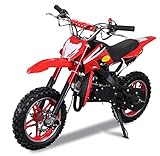 Kinder Mini Crossbike Delta 49 cc 2-takt Dirt Bike Dirtbike Pocket Cross (Rot)