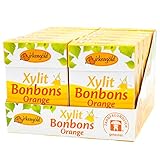 Birkengold Xylit Bonbons Orange zuckerfrei, 12er Pack | zahnpflegend | zuckerfrei | mit 100 % europäischem Xylit | natürliche Zutaten, 1306