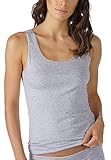 Mey Basics Serie Cotton Pure Damen Tops breiter Träger Grau Melange S(38)
