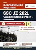 SSC JE Civil Engineering Exam 2021 | 10 Full-length Mock Tests (Solved) | 10 Days Preparation Kit for Staff Selection Commission (Junior Engineer) by EduGorilla (English Edition)