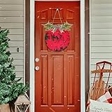 Weihnachtskranz für Haustür Veranda-Dekoration, Türhängeschild, Dekorationen, Weihnachtsstern, Pflanze als Hinterg