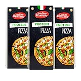 **NEU** Molino Rossetto Protein Pizza | 23g Eiweiß | vegan und low fat | hochwertige Eiweißquellen Linsen, Erbsen, Reis | Backmischung 3er Pack á 250g