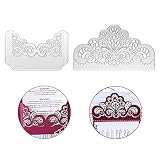 Yuehuabao 2 Stück Stanzschablone Spitze Rahmen, Grußkarte Stanzformen Schneiden Stanzmaschine Scrapbooking für DIY Hochzeitkarte Party Einladung Karten Umschlag Scrapbooking Sammelalb