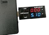 QiCheng&LYS 5 A/9 LED Display Multi Tester Dual USB Ausgangsstrom Detektor für Handy Ladegerät, Power Bank. (Schwarz)