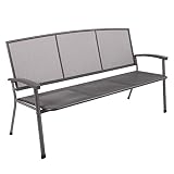 Gartenbank Rivo 3Sitzer 171x65x92cm eisengrau beschichtet Metall Streck
