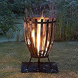 FASSTUREF Tragbare Outdoor-Feuerstellen und -Schalen, Holzbefeuerter BBQ-Grill Feuerstelle Kamin für Outdoor/Indoor, Terrasse, Hinterhof, Camping, Picknick, Lagerfeuer, G