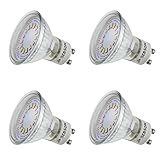 SEBSON LED Lampe GU10 kaltweiß 3W - 4er Set - ersetzt 30W Halogen, 330 Lumen, GU10 LED Strahler 230V, LED Leuchtmittel 110°