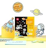 Berry President Astronaut's Space Trip-Thema, Papierschneide-Aktivitätsset mit Schere, Kinderscheren-B