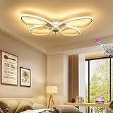 LED Modern Wohnzimme Schlafzimmerleuchte Deckenlampe Chic Kinderzimmer Weiß Schmetterling Deko Deckenleuchte mit Fernbedienung Dimmbar Kindergarten Flur Esszimmer Design-lampe Küche Pendellamp