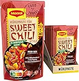 Maggi Food Travel Würzpaste Sweet Chili Style (Ohne Konservierungsstoffe, Vegetarisch), 10er Pack (10 x 65g)