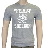 TEAM SHELDON - big bang theory ! T-Shirt Vintage Grau_Weiss_SLIM Gr.XXL