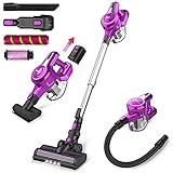 INSE Akku Staubsauger Kabellos 25000Pa 250W Kabelloser Staubsauger Beutellos 10 in 1 Stielstaubsauger Handstaubsauger, bis zu 45 Min Laufzeit 1.2L Extra Groß Staubbox für Tierhaare Hartboden Tepp