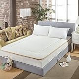 DTDD Japanische Futon Faltbare Matratzen für Home Bed Apartment Studentenwohnheim, rutschfeste Matratzen Topper (Weiß 180x200cm (71x79inch))