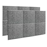 Akustik Panel, AGPtEK 12er Pack Akustische Absorptionsplatten 30,5x30,5x10,1 cm Schallschutzpaneele, Hohe Dichte Schallabsorbierende Akustik Panels für Haus & Büro, Wanddekor & Akustische Behandlung