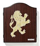 WINMAU Rosewood Lion Deluxe Dartscheibe Schrank