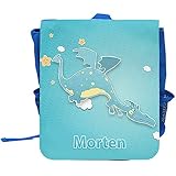 Kinder-Rucksack mit Namen Morten und lustigem Drachen-Motiv | Rucksack | Backpack