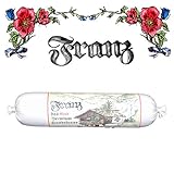 zumFranz |Das Premium Hundefutter|das Rind | Monoprotein Wurst Nassfutter mit hohem Fleischanteil “Barf to Go“ Schnittfest & Getreidefrei (18x400g)