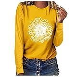 Damen Top Casual Langarm Gänseblümchen O-Ausschnitt Sweatshirt Pullover Bluse 3933 neptunfest Streifen-Shirt (38/40) gabi seiden Fitted by Kent-Kragen Work formelle (Oxford 326), (5