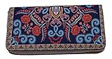 Damengeldbörse Indio Blau im indischen Paisley-Ornamentik-Desig